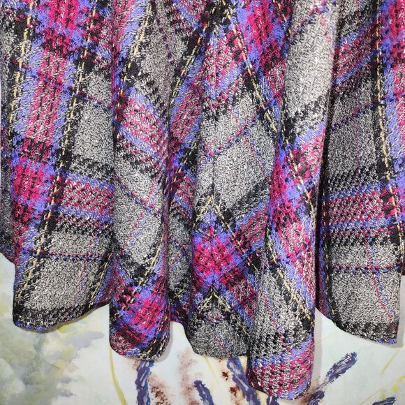Vintage Evan Picone Tartan Plaid Wool Midi Skirt With Lining - Picture 4 of 14